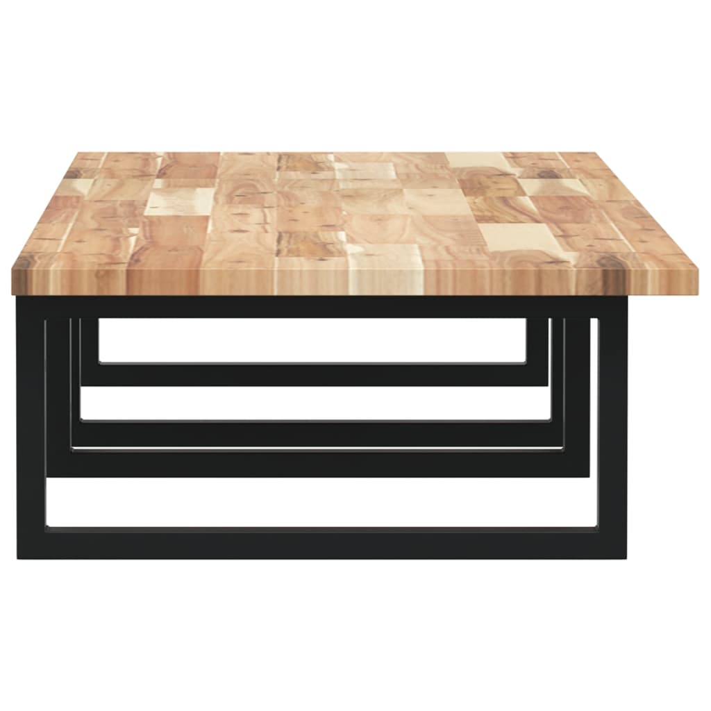 vidaXL Basin Shelf Wall Mounted Steel and Solid Wood Acacia