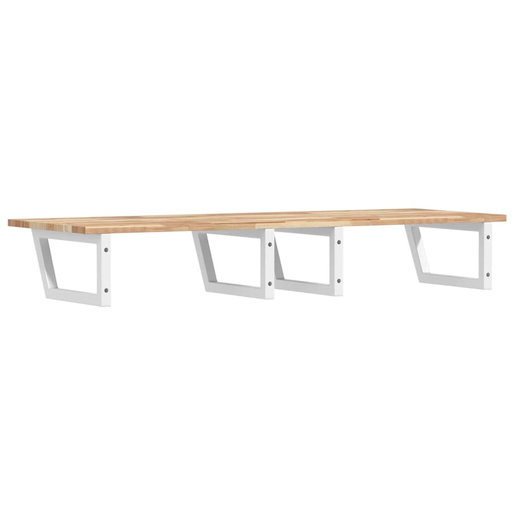 vidaXL Basin Shelf Wall Mounted Steel and Solid Wood Acacia