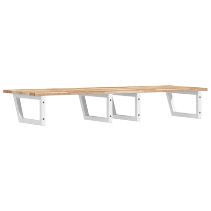 vidaXL Basin Shelf Wall Mounted Steel and Solid Wood Acacia