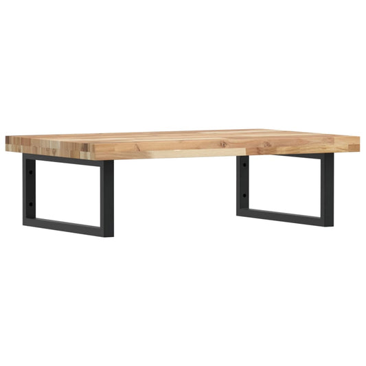 vidaXL Basin Shelf Wall Mounted Steel and Solid Wood Acacia