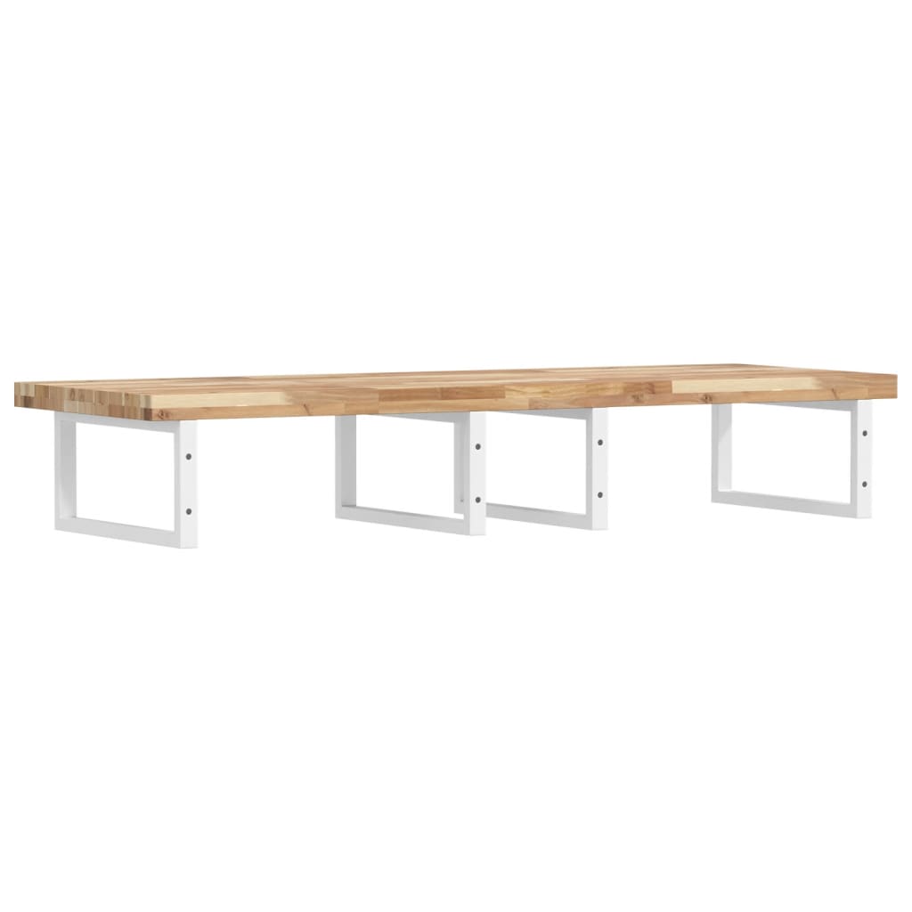 vidaXL Basin Shelf Wall Mounted Steel and Solid Wood Acacia