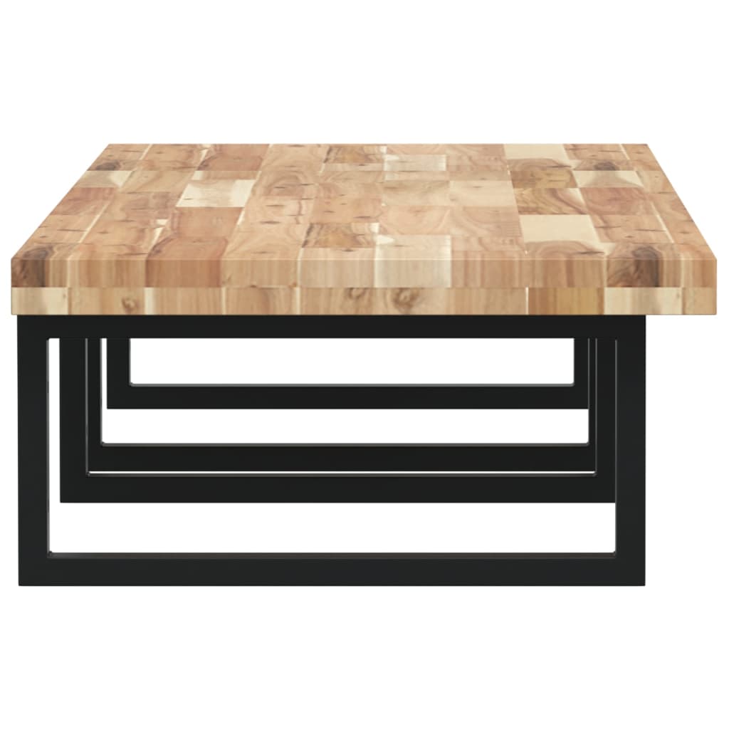 vidaXL Basin Shelf Wall Mounted Steel and Solid Wood Acacia