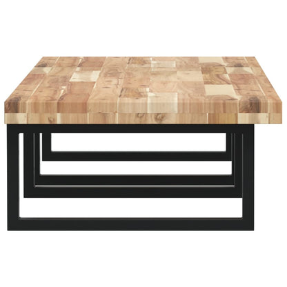 vidaXL Basin Shelf Wall Mounted Steel and Solid Wood Acacia