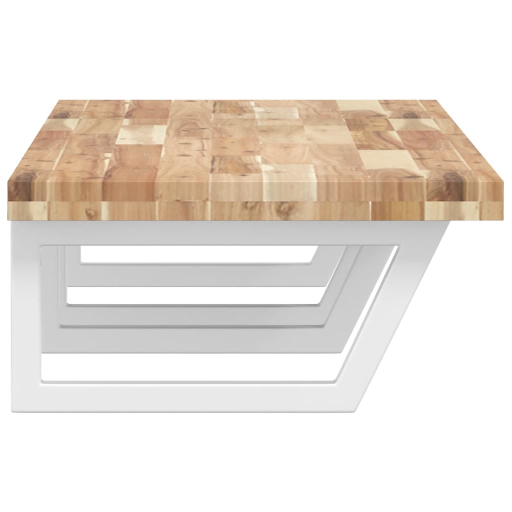 vidaXL Basin Shelf Wall Mounted Steel and Solid Wood Acacia