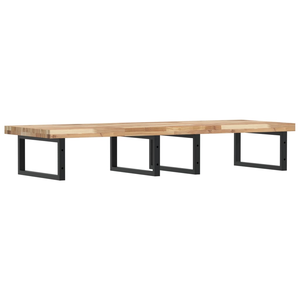 vidaXL Basin Shelf Wall Mounted Steel and Solid Wood Acacia
