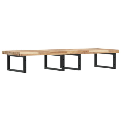 vidaXL Basin Shelf Wall Mounted Steel and Solid Wood Acacia