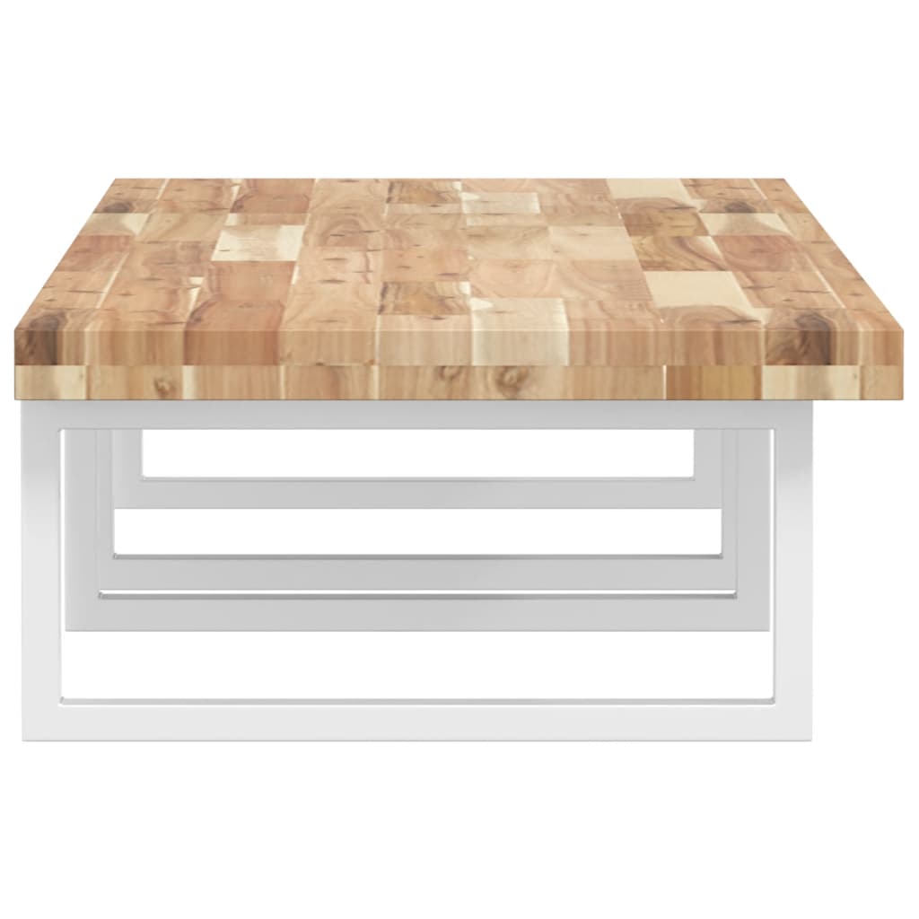 vidaXL Basin Shelf Wall Mounted Steel and Solid Wood Acacia