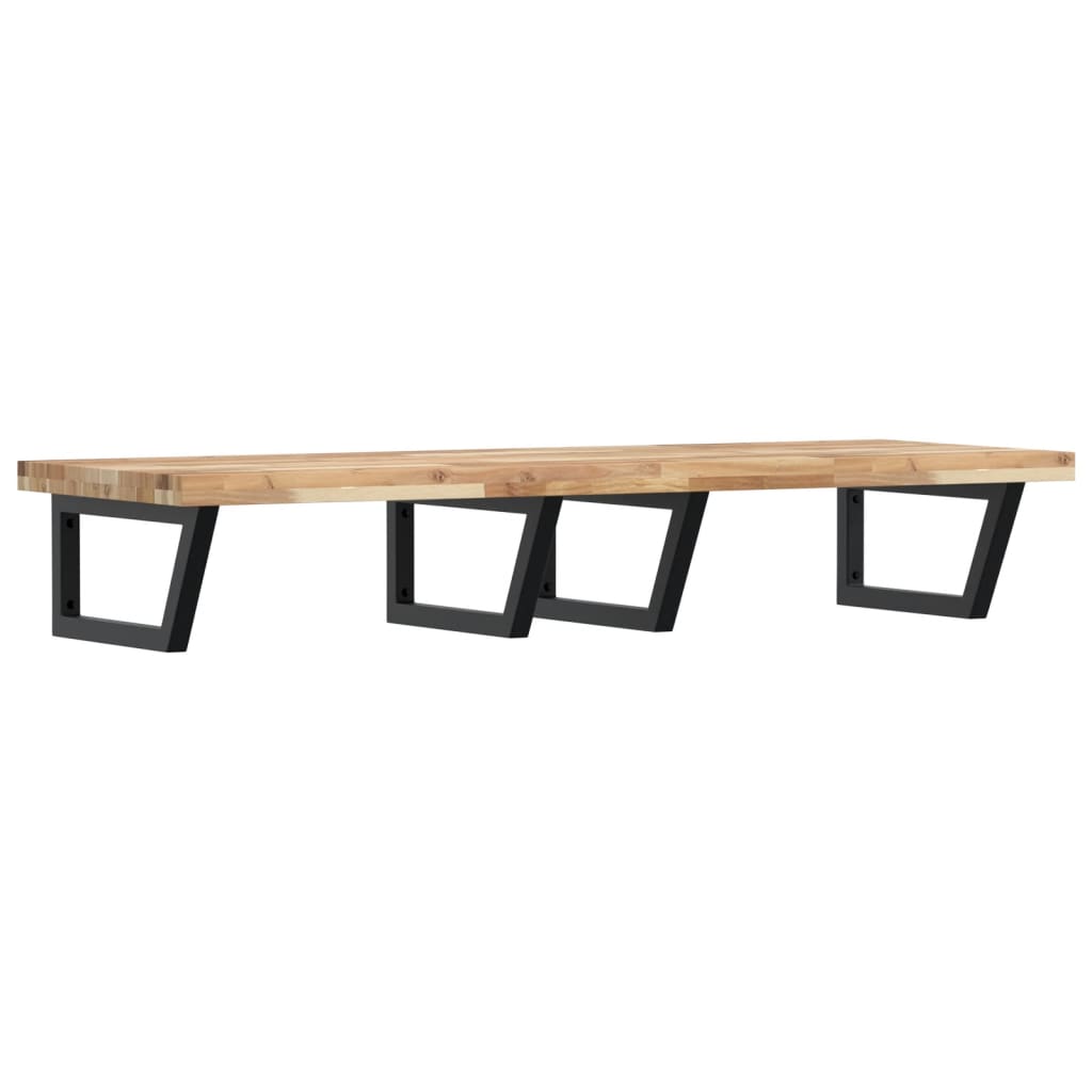 vidaXL Basin Shelf Wall Mounted Steel and Solid Wood Acacia