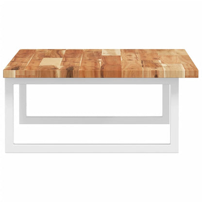 vidaXL Basin Shelf Wall Mounted Steel and Solid Wood Acacia