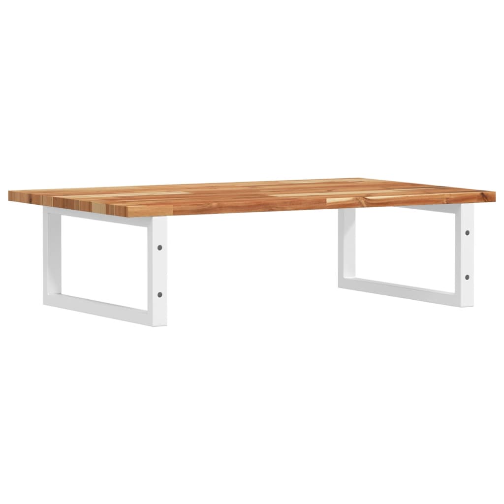 vidaXL Basin Shelf Wall Mounted Steel and Solid Wood Acacia