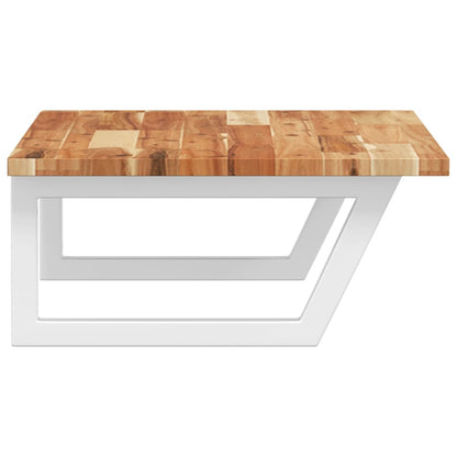 vidaXL Basin Shelf Wall Mounted Steel and Solid Wood Acacia