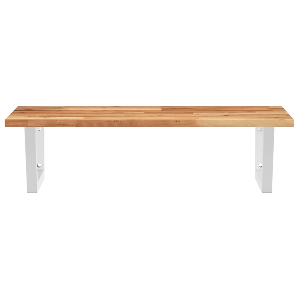 vidaXL Basin Shelf Wall Mounted Steel and Solid Wood Acacia