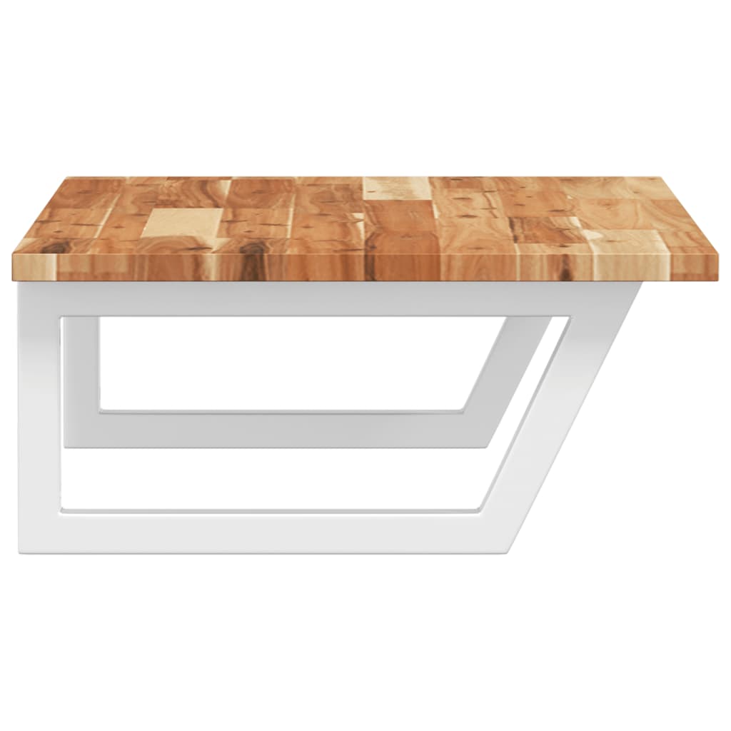vidaXL Basin Shelf Wall Mounted Steel and Solid Wood Acacia