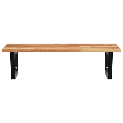 vidaXL Basin Shelf Wall Mounted Steel and Solid Wood Acacia