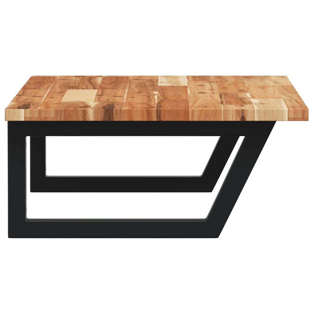 vidaXL Basin Shelf Wall Mounted Steel and Solid Wood Acacia