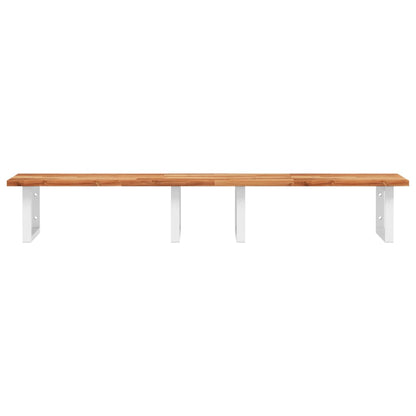 vidaXL Basin Shelf Wall Mounted Steel and Solid Wood Acacia