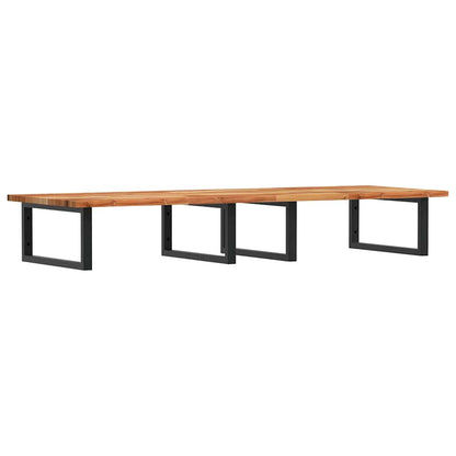 vidaXL Basin Shelf Wall Mounted Steel and Solid Wood Acacia