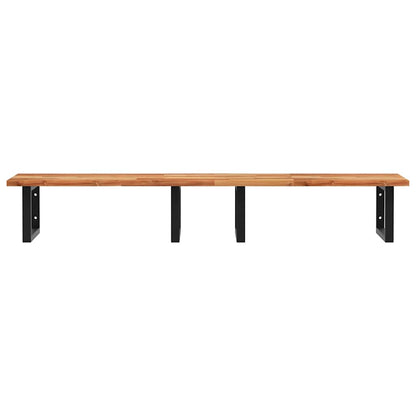 vidaXL Basin Shelf Wall Mounted Steel and Solid Wood Acacia