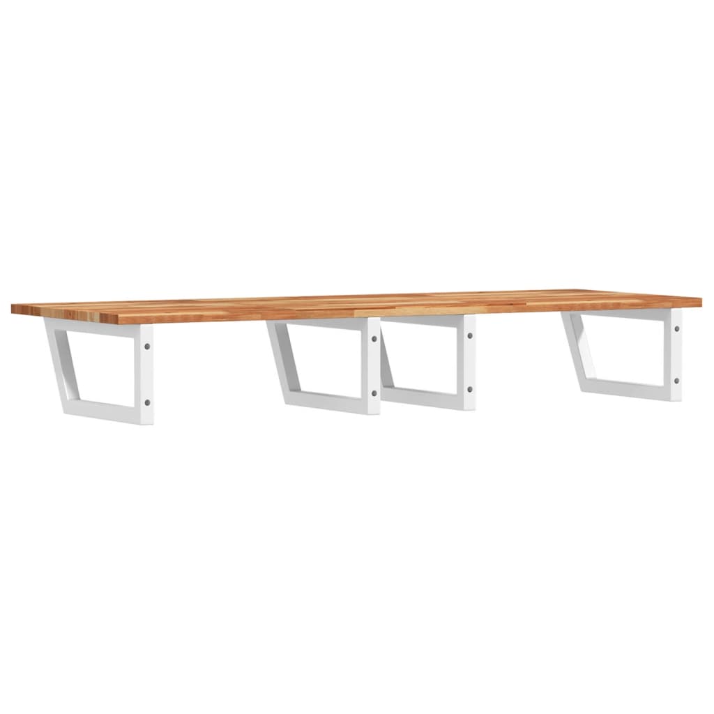 vidaXL Basin Shelf Wall Mounted Steel and Solid Wood Acacia