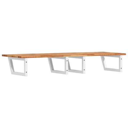 vidaXL Basin Shelf Wall Mounted Steel and Solid Wood Acacia