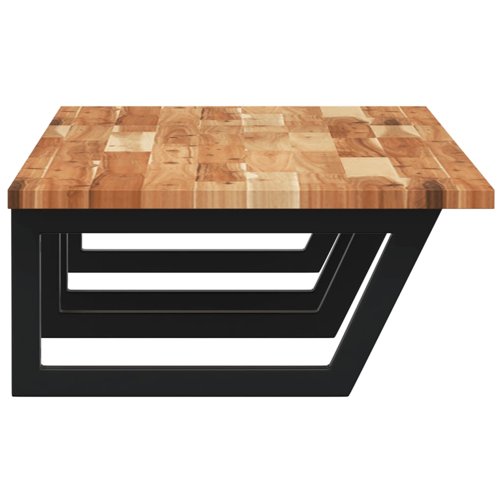 vidaXL Basin Shelf Wall Mounted Steel and Solid Wood Acacia
