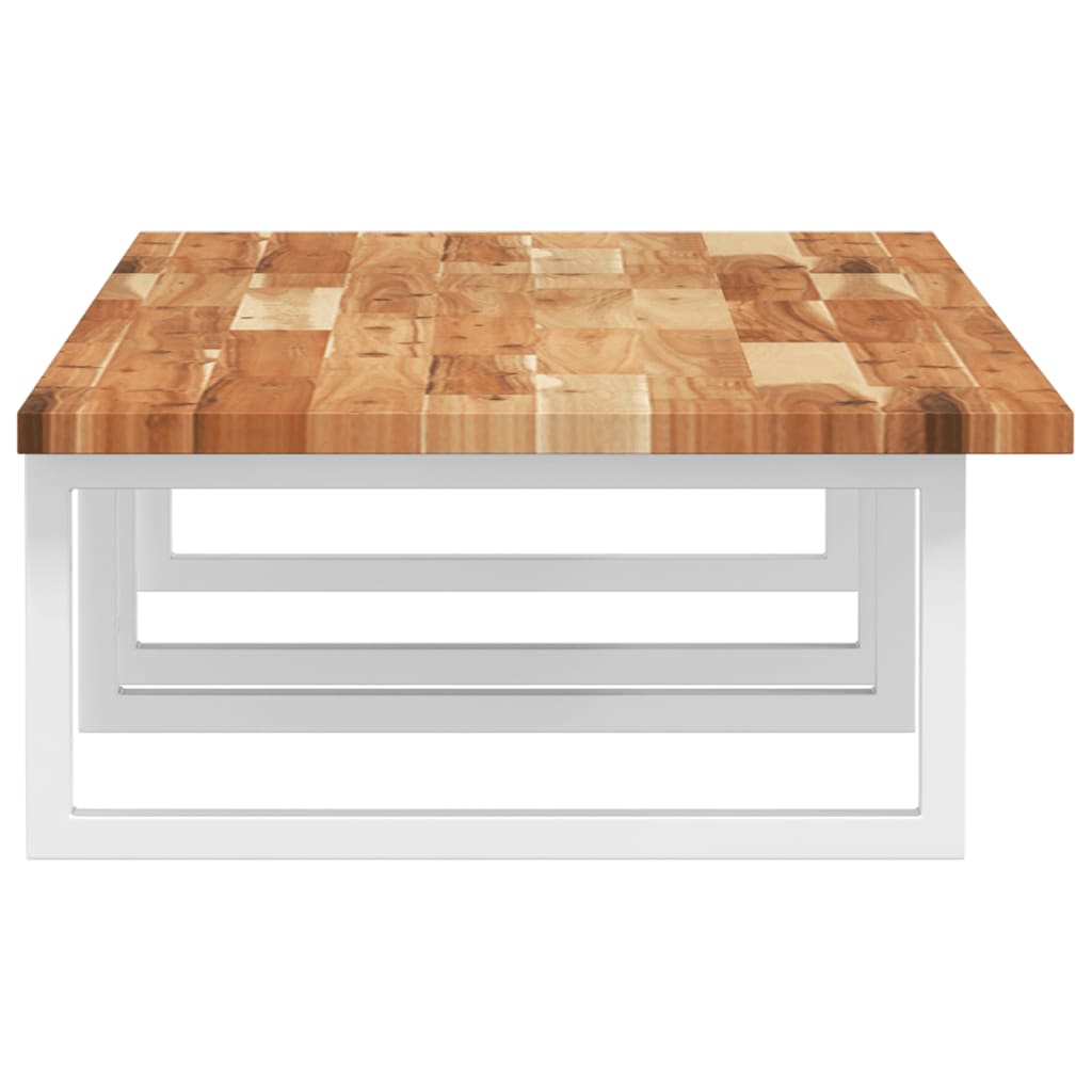 vidaXL Basin Shelf Wall Mounted Steel and Solid Wood Acacia