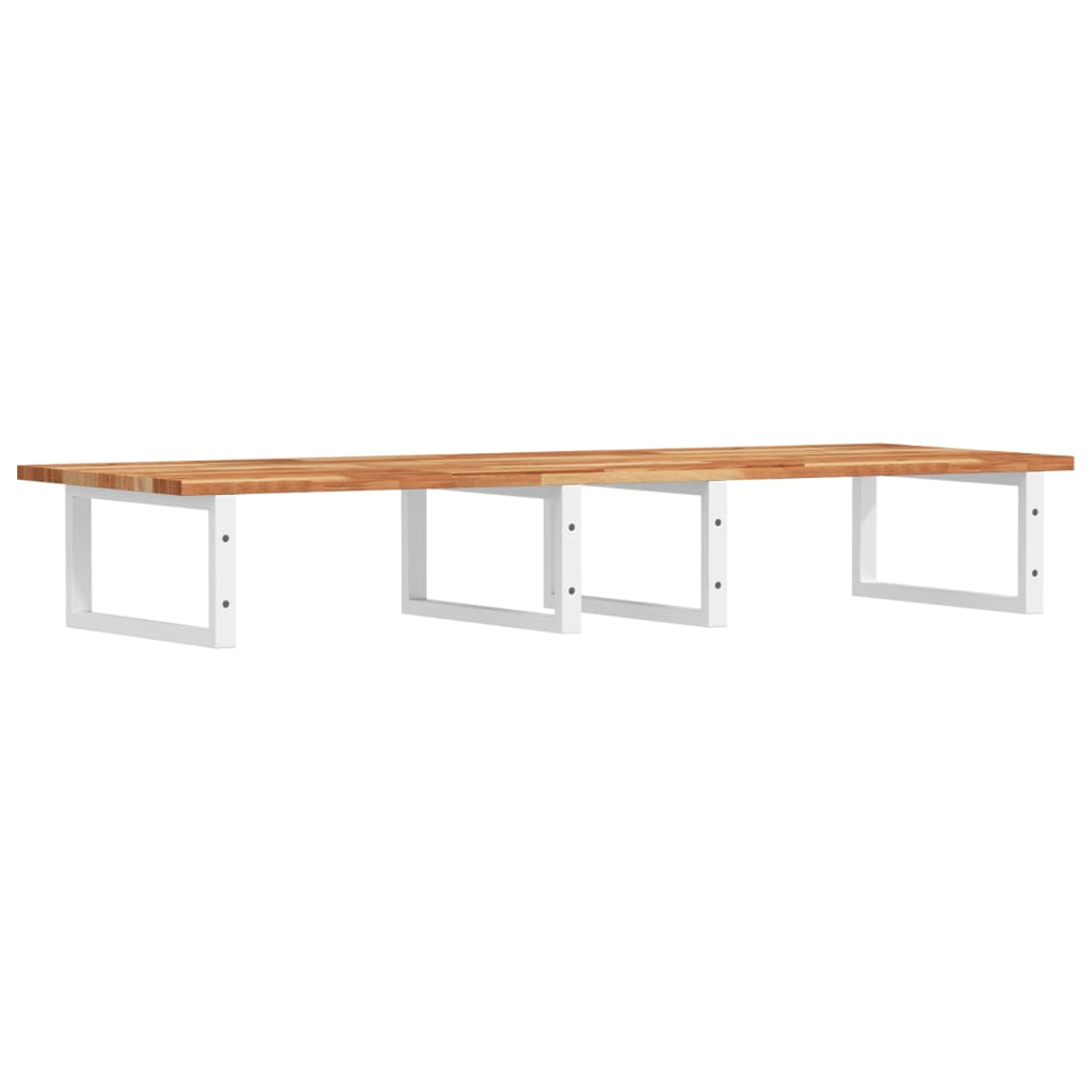 vidaXL Basin Shelf Wall Mounted Steel and Solid Wood Acacia