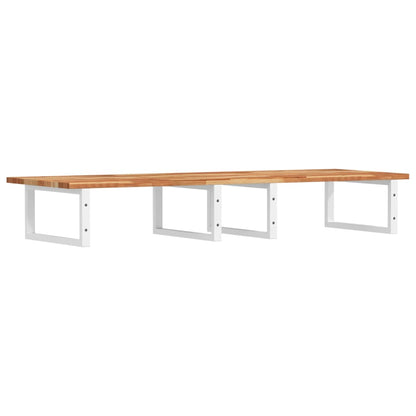vidaXL Basin Shelf Wall Mounted Steel and Solid Wood Acacia