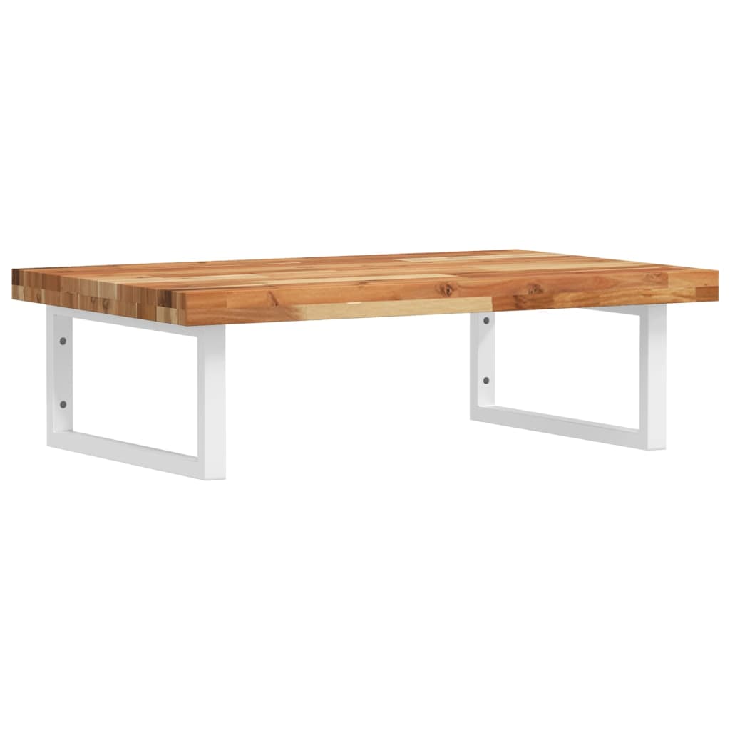 vidaXL Basin Shelf Wall Mounted Steel and Solid Wood Acacia