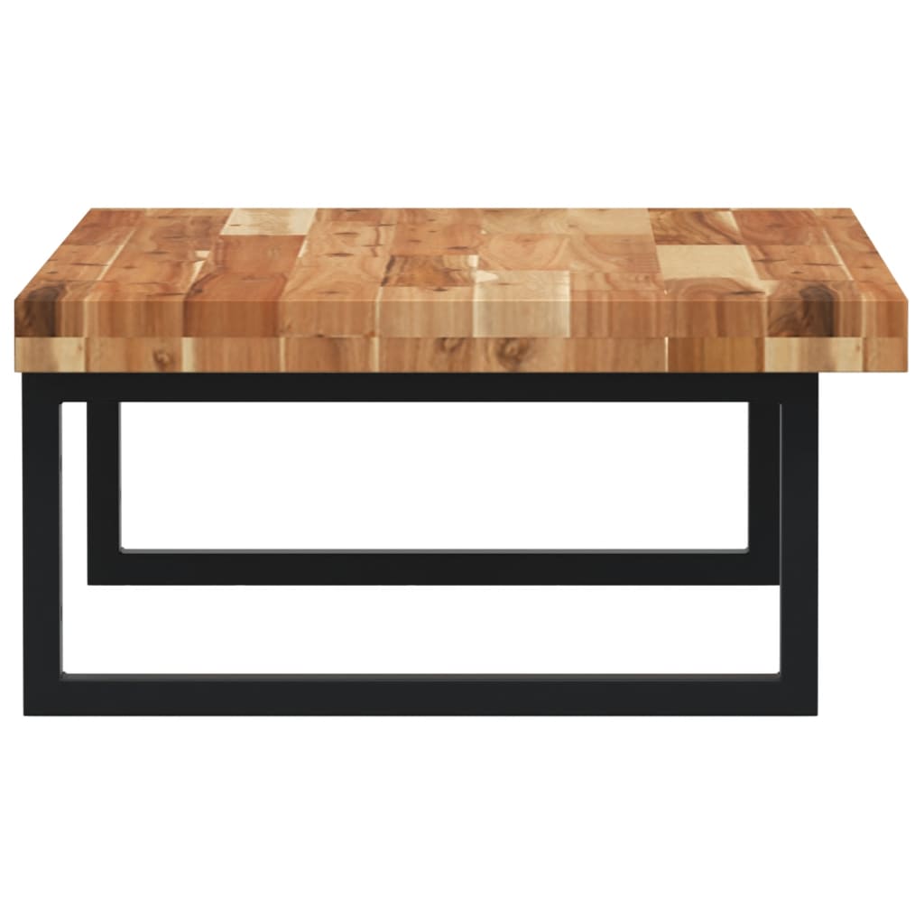 vidaXL Basin Shelf Wall Mounted Steel and Solid Wood Acacia