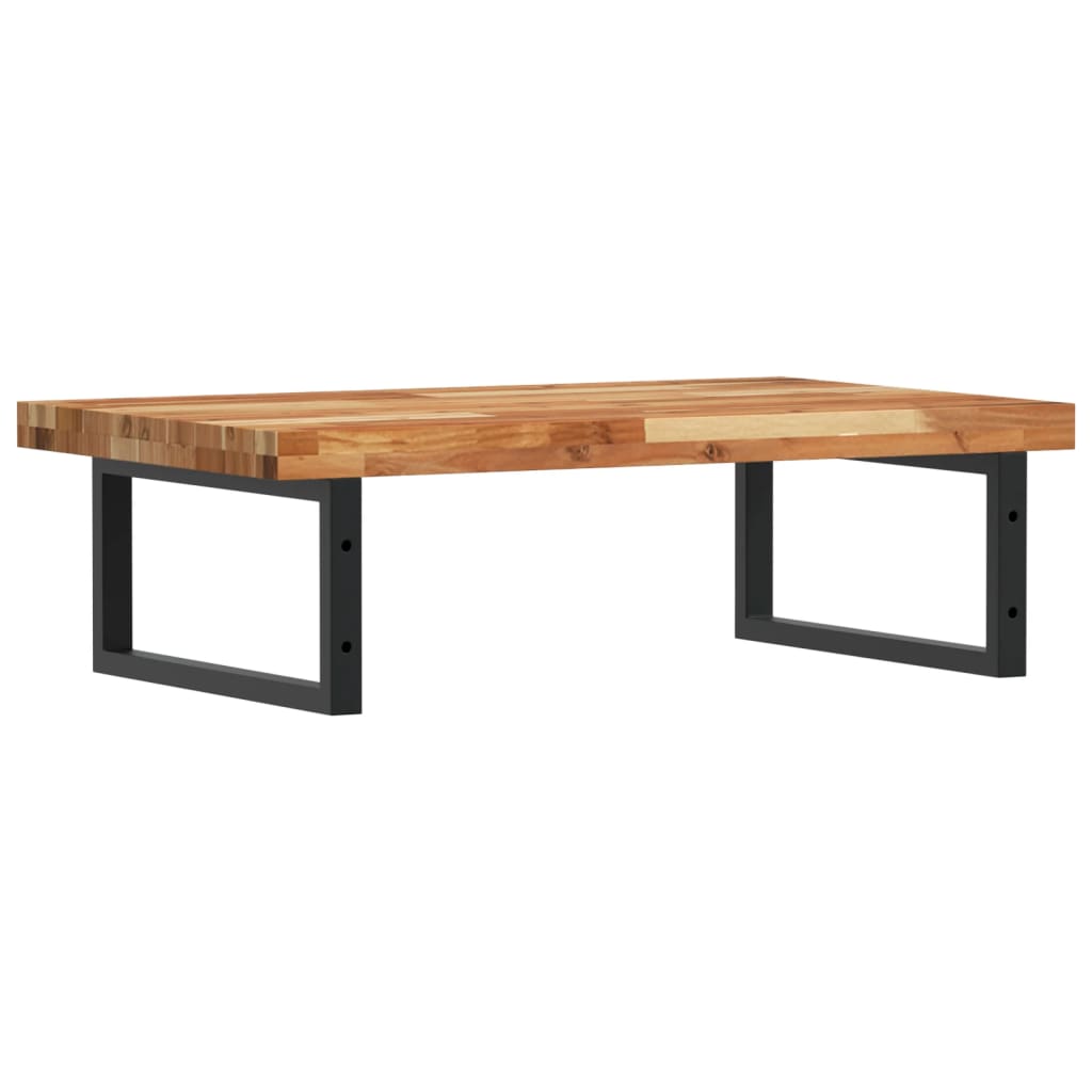 vidaXL Basin Shelf Wall Mounted Steel and Solid Wood Acacia