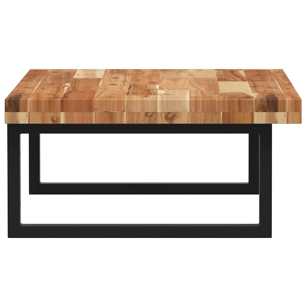 vidaXL Basin Shelf Wall Mounted Steel and Solid Wood Acacia