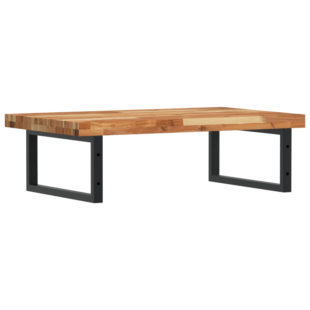 vidaXL Basin Shelf Wall Mounted Steel and Solid Wood Acacia