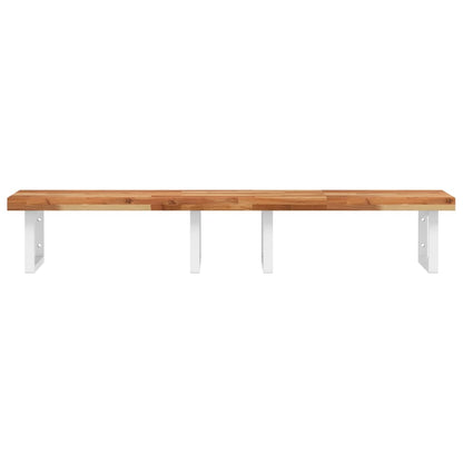 vidaXL Basin Shelf Wall Mounted Steel and Solid Wood Acacia