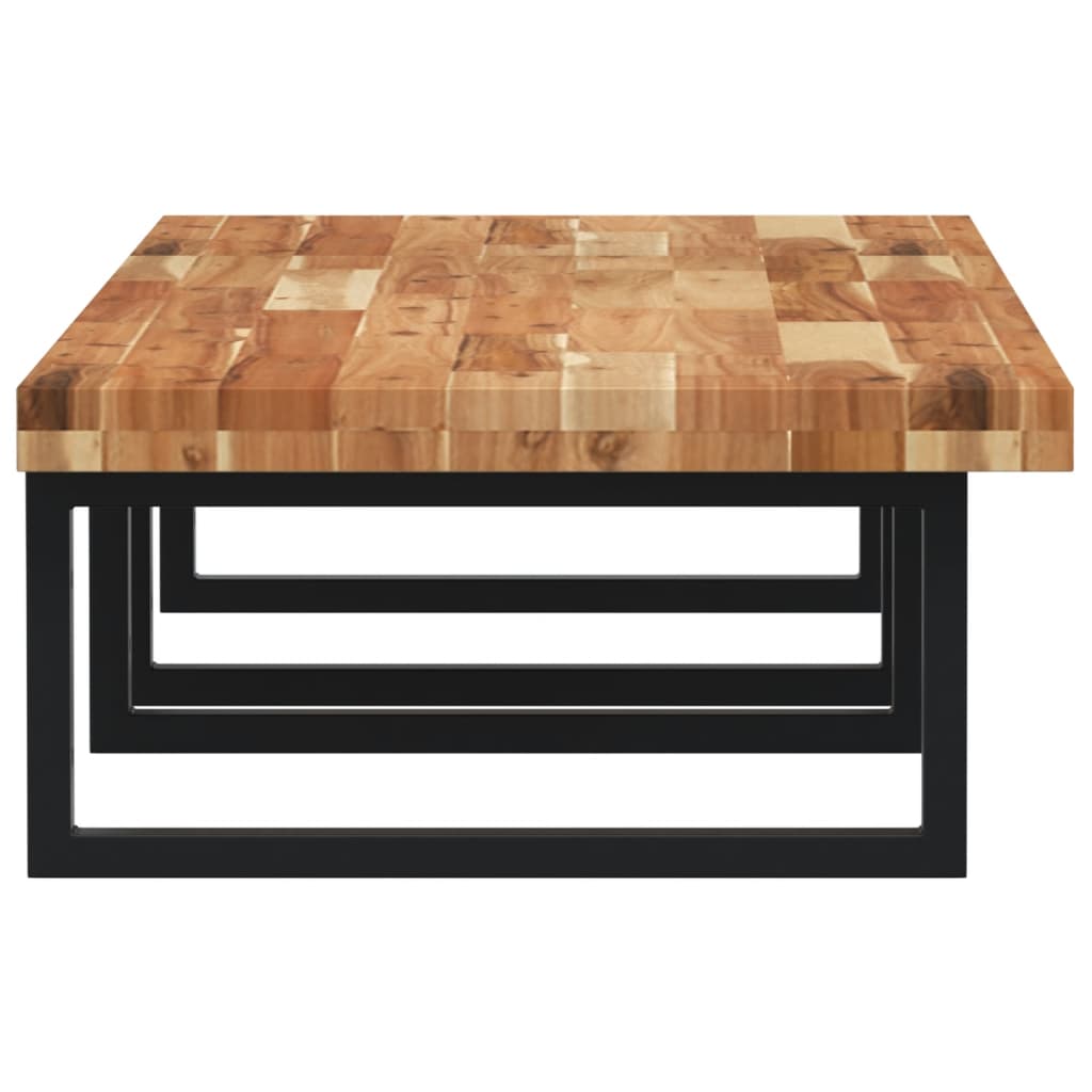 vidaXL Basin Shelf Wall Mounted Steel and Solid Wood Acacia