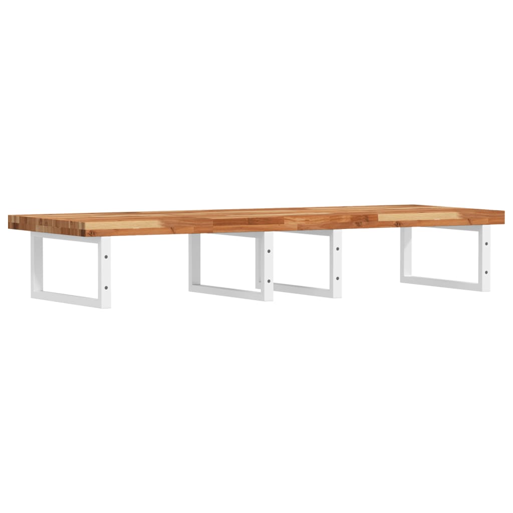 vidaXL Basin Shelf Wall Mounted Steel and Solid Wood Acacia