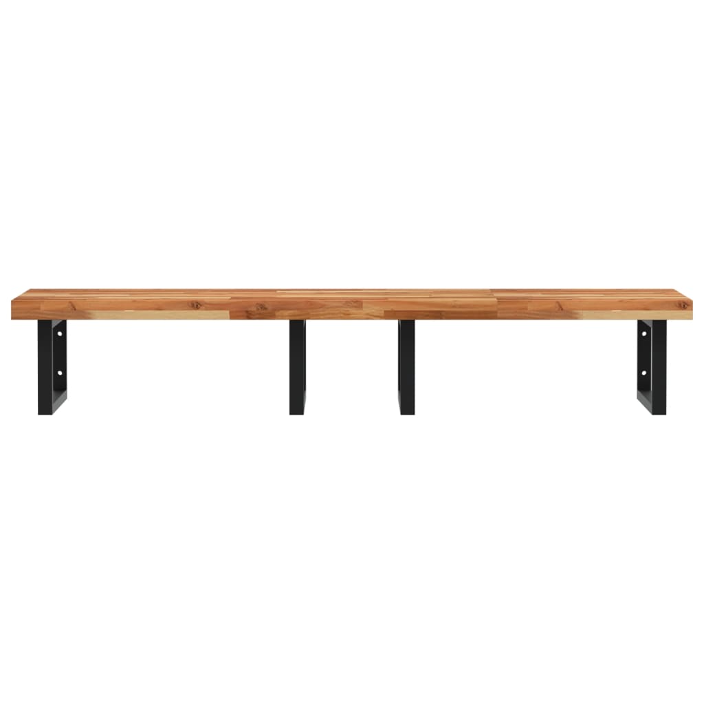 vidaXL Basin Shelf Wall Mounted Steel and Solid Wood Acacia