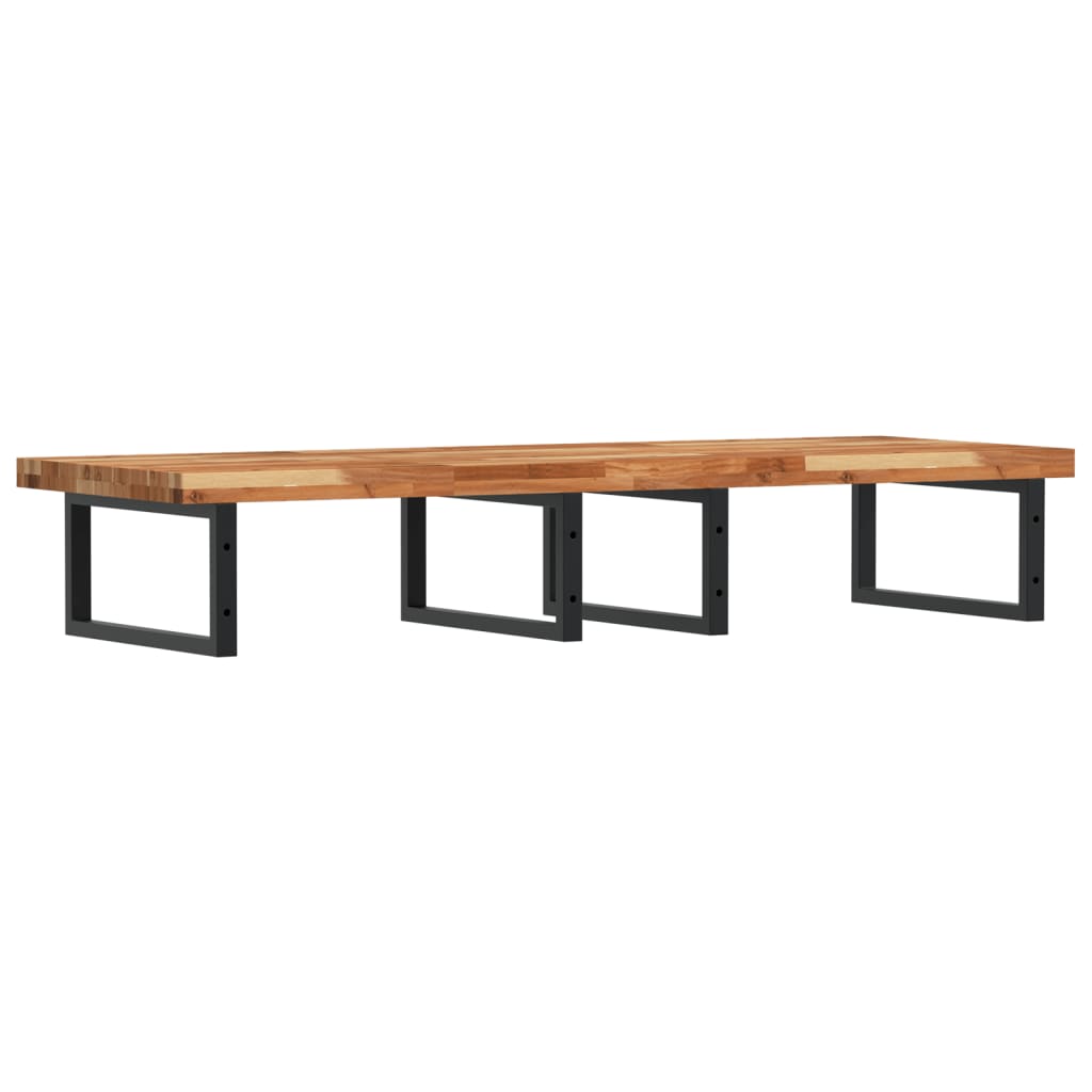 vidaXL Basin Shelf Wall Mounted Steel and Solid Wood Acacia