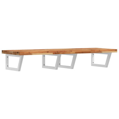 vidaXL Basin Shelf Wall Mounted Steel and Solid Wood Acacia