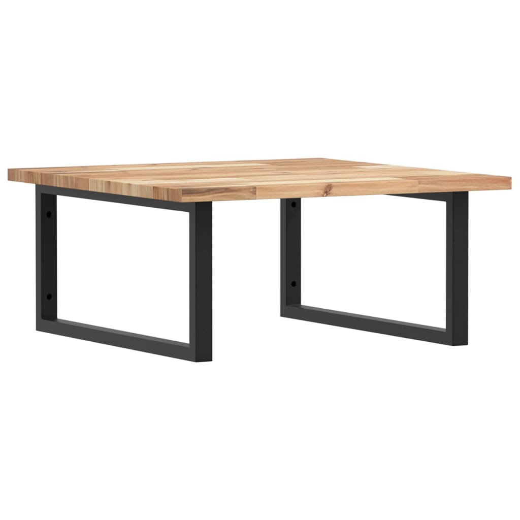vidaXL Basin Shelf Wall Mounted Steel and Solid Wood Acacia