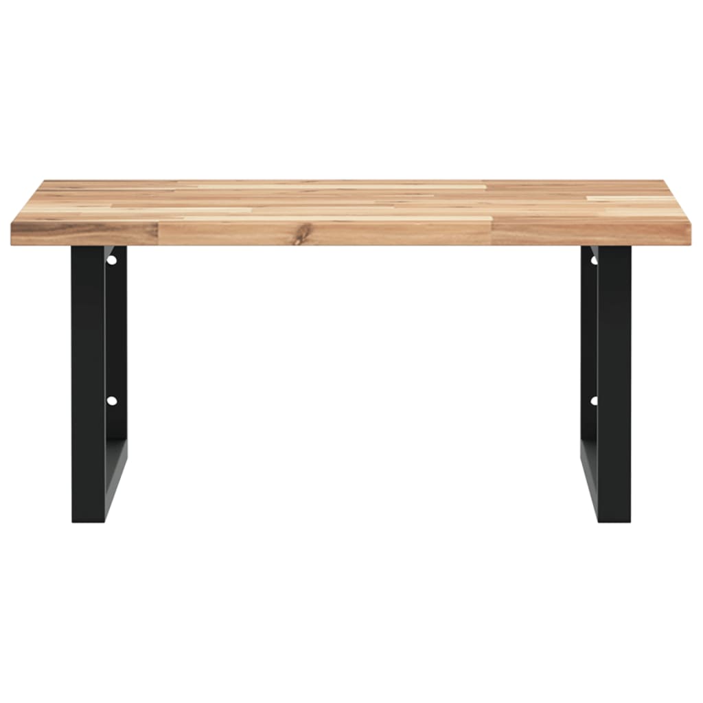vidaXL Basin Shelf Wall Mounted Steel and Solid Wood Acacia