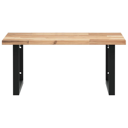 vidaXL Basin Shelf Wall Mounted Steel and Solid Wood Acacia