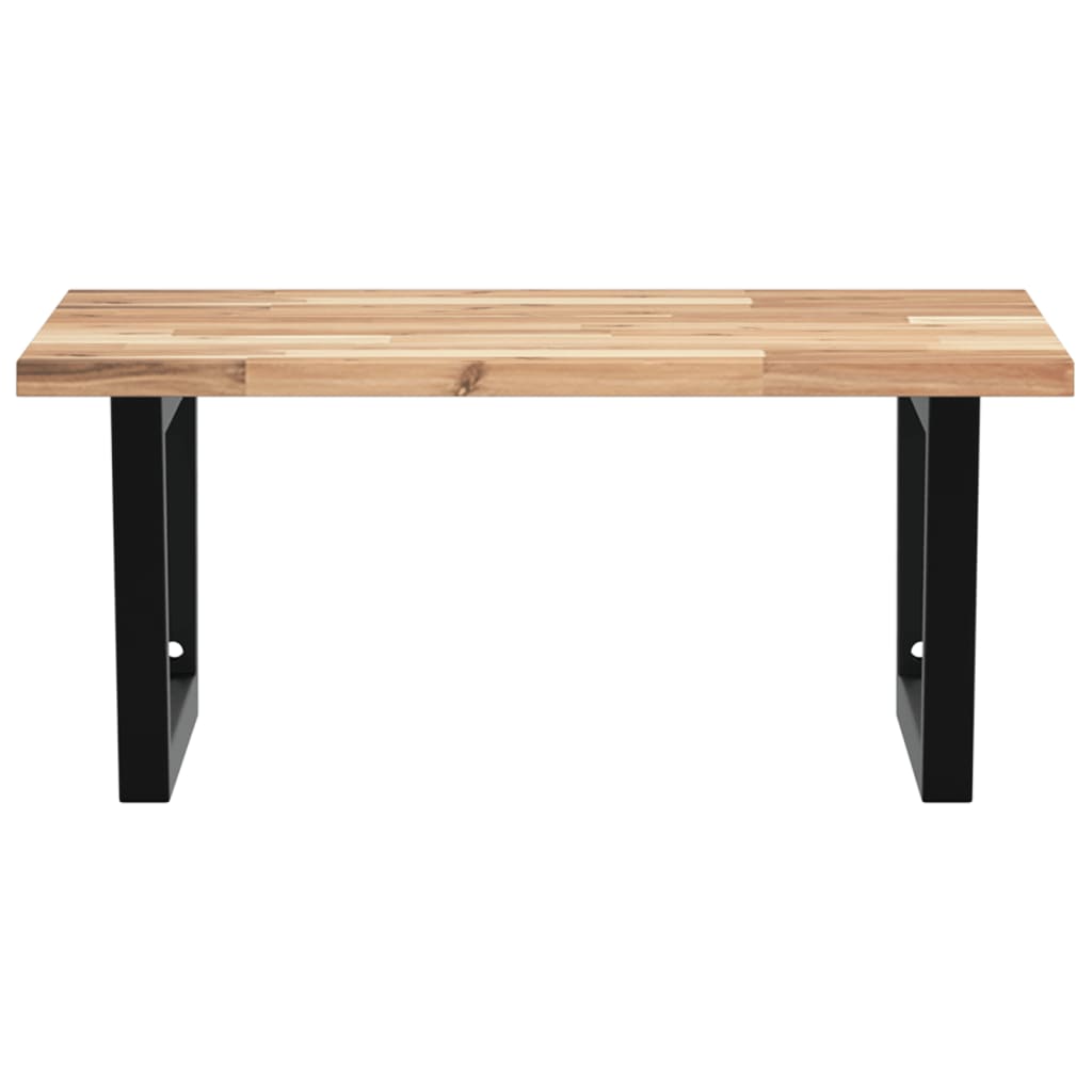 vidaXL Basin Shelf Wall Mounted Steel and Solid Wood Acacia