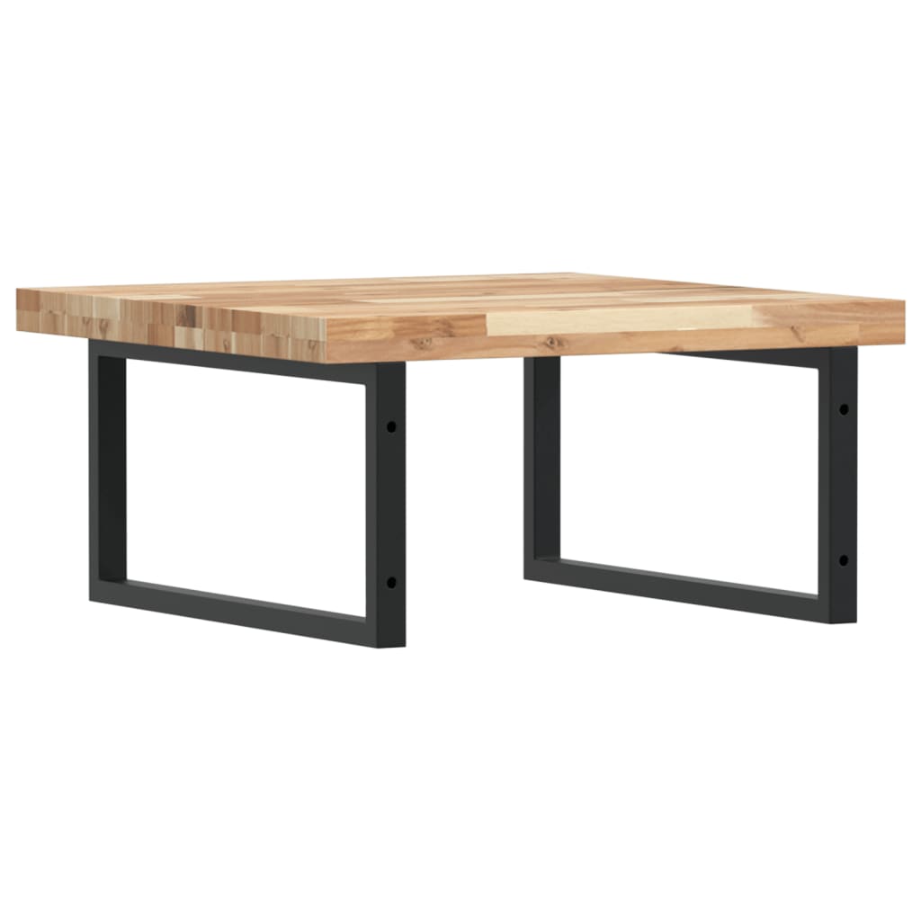 vidaXL Basin Shelf Wall Mounted Steel and Solid Wood Acacia
