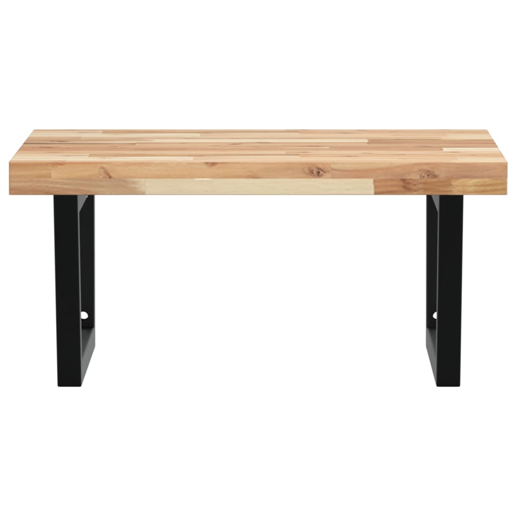 vidaXL Basin Shelf Wall Mounted Steel and Solid Wood Acacia