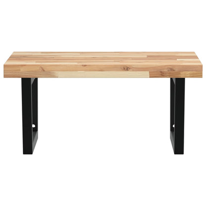 vidaXL Basin Shelf Wall Mounted Steel and Solid Wood Acacia