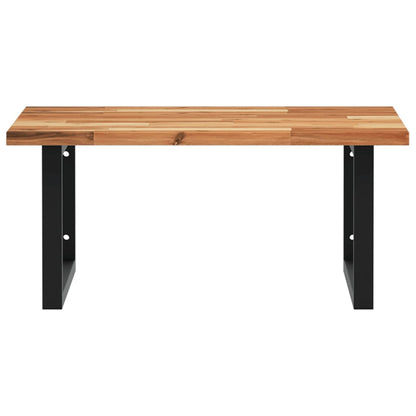 vidaXL Basin Shelf Wall Mounted Steel and Solid Wood Acacia