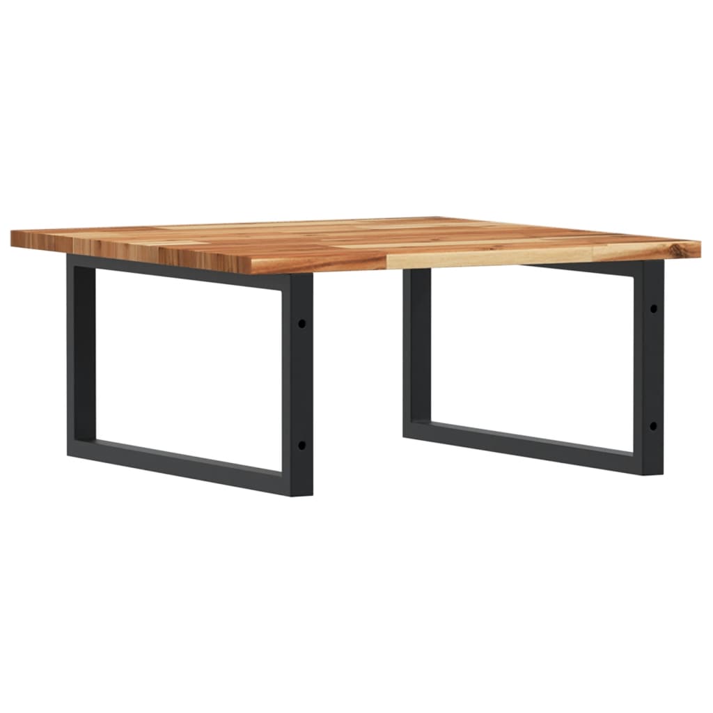 vidaXL Basin Shelf Wall Mounted Steel and Solid Wood Acacia