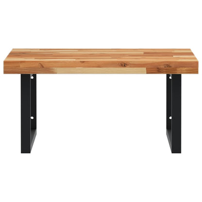 vidaXL Basin Shelf Wall Mounted Steel and Solid Wood Acacia