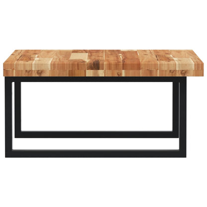 vidaXL Basin Shelf Wall Mounted Steel and Solid Wood Acacia